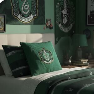 Pottery Barn Teen Harry Potter House Patch Slytherin Pillow Cover 16” Square NWT